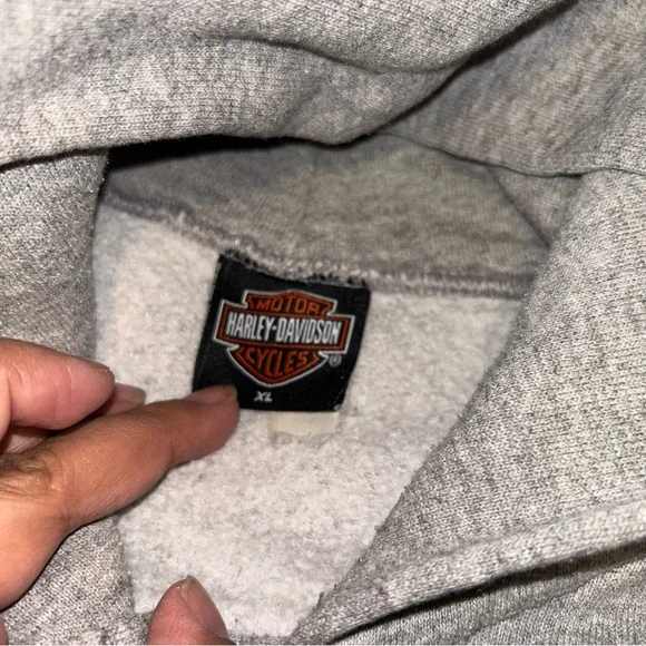 Harley Davidson grey hoodie - Picture 2 of 3